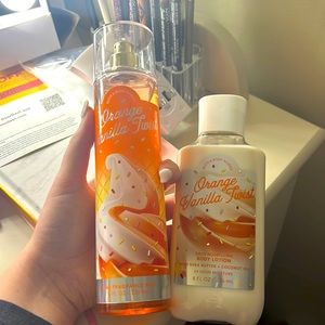 Bath and body works Orange Vanilla twist mist and lotion.